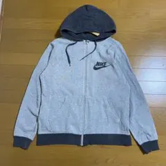 【L87】 NIKE 00's ジップアップ パーカー サイズM グレー