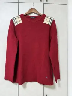 Burberry 赤　ニットセーター