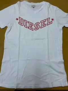 DIESEL ホワイト Vネック Tシャツ XS