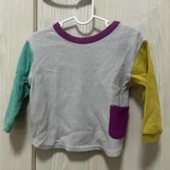 BREEZE キッズ 長袖カットソー ワッフル生地 90cm