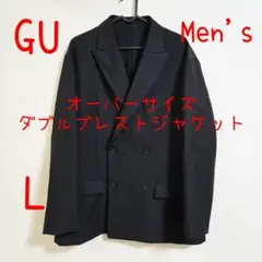 GU ジーユー オーバーサイズダブルブレストジャケット L 黒 ブラックのサムネイル