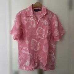 お洒落☆Polo Ralph Lauren ピンク花柄半袖アロハシャツ☆Sサイズ