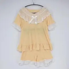 フリル ルームウェア セットアップ イエロー Mサイズ