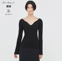 新品未使用 タグ付き マメクロゴウチ 3Dリブセーター（長袖）