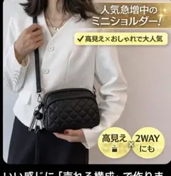 2WAYミニショルダーバッグ ブラック