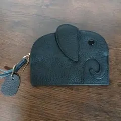 象形ブラックレザーコインケース