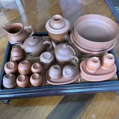 中国茶器セット 馬の絵柄 朱泥風 - メルカリ