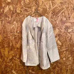 FRAY I.D ノーカラージャケット オフィス フォーマル ライトベージュ