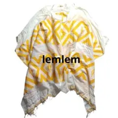 lemlem レムレム コットン 幾何学柄 ポンチョ カフタン 黄 白 春夏のサムネイル