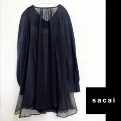 美品　Sacai サカイラック　ニットチュニック