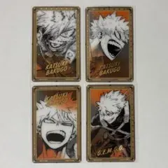 ヒロアカ 爆豪勝己 原画展 箔押しクリアカード 4枚セット クリアカード クリカ