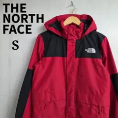 美品　ザノースフェイス　マウンテンパーカー　S　レッド　ブラック　ドライベント