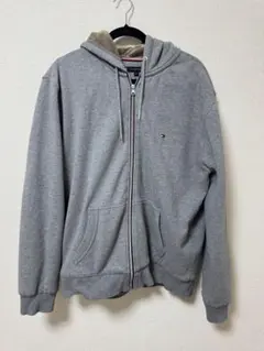 トミーヒルフィガー ボア　パーカー　メンズ　グレー