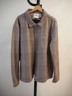 ZARA チェック柄シャツジャケット XL