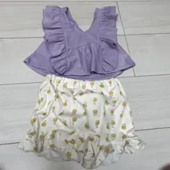 ベビー水着 90cm フリル付き　セパレート