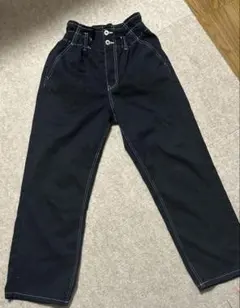 ブラックデニム Lサイズ ハイウエスト