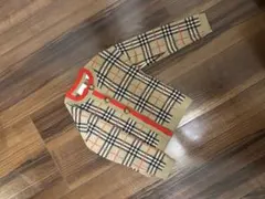 BURBERRY キッズ チェック柄カーディガン - メルカリ