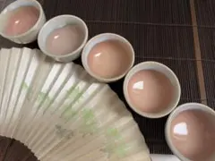 萩焼猪口　盃　陶器 湯呑み 5客セット 祥峰窯のサムネイル
