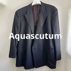 Aquascutum ネイビー ダブルブレストジャケットのサムネイル