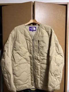 XLサイズ　ノースフェイスパープルレーベルフィールドダウンカーディガン ベージュ