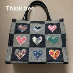 美品　シンクビー　パッチワーク　トートバッグ ジャックビー　チャーム付き 美品 シンクビー パッチワーク トートバッグ ジャックビー チャーム