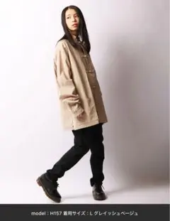 【SUGGESTION】梨地オーバーサイズカンフーシャツ　L size