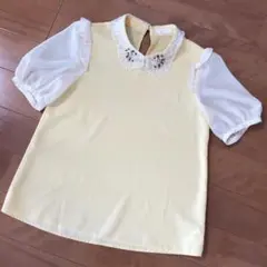 お値下げ♩miia レース ブラウス トップス イエロー