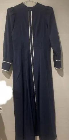 【tocco closet】配色パイピング ロングワンピース 長袖　ベルト無しのサムネイル