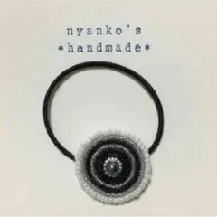 【043】 ビーズ刺繍のヘアゴム