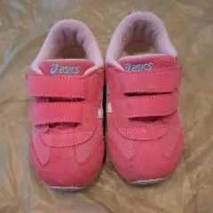 asics ピンク スニーカー ベルクロ