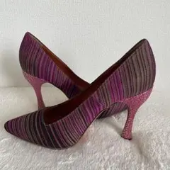 【未使用級】MISSONI ミッソーニ オレンジタグ パンプス カラフルのサムネイル