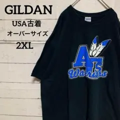 【GILDAN】ギルダンオーバーサイズ　ビックプリントロゴTシャツ USA古着