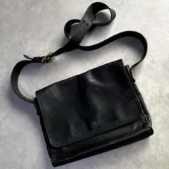 SOMES SADDLE ソメスサドル ショルダーバッグ 本革 フラップ 黒