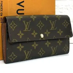 良品 ルイヴィトン モノグラム ポルトフォイユ サラ 財布 10カード 茶色