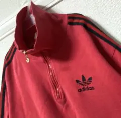 希少‼︎ 80s デサント製 oldadidas ハーフジップ トレーナー