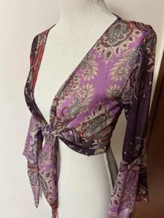 ペイズリー柄 ベリーダンス トップス