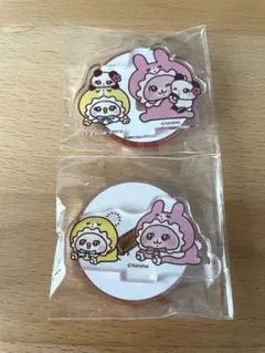 カナヘイの小動物　ピスケとうさぎ　ときめきユルット　アクリルスタンド2点セット①