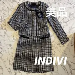【美品】INDIVI レディース スカートスーツ セットアップ サイズ38