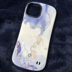 iFace 大理石　ブルー　 iPhone15用ケース