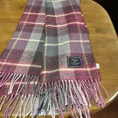 JILL by JILLSTUART チェック柄マフラー ワインレッド