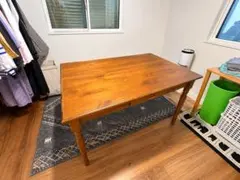 ヴィンテージ木製ダイニングテーブル 引き出し付きのサムネイル