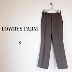 LOWRYS FARM（S）ツイルカラーフレアパンツ　美脚　センタープレス