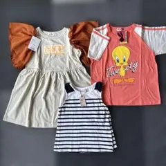 【新品未使用】女の子　110㎝ 半袖　チュニック　Tシャツ トゥイーティー 春夏