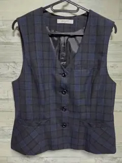 SELERY チェック柄 ベスト 13号 事務服のサムネイル