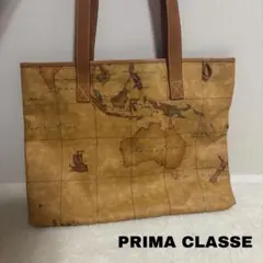 PRIMA CLASSE 美品✨️トートバッグ 世界地図柄 A4収納のサムネイル