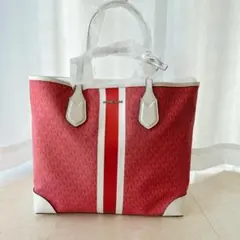 【新品】マイケルコース ロゴ トートバッグ Eva MKシグニチャー ピンク