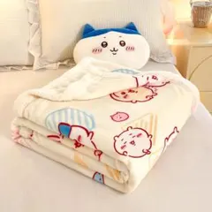 【海外限定 】超極厚ちいかわフリース毛布70x100cmで家族みんなでぬくぬく！