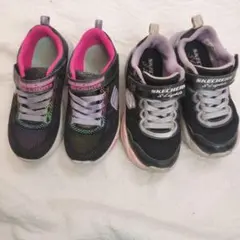 SKECHERS S-Lights ブラック/マルチカラー