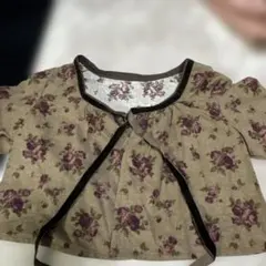 花柄五分袖シャツ