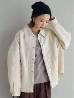 新品タグ付き mysa closet キルティングジャケット デニム切替 L